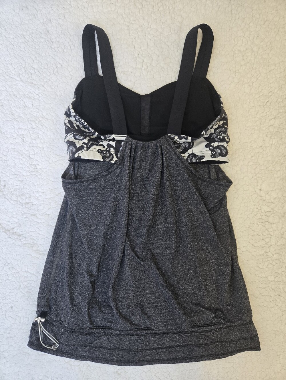 Lululemon Tank Top Drawstring Built In Bra Size 6 - Picture 2 of 4
